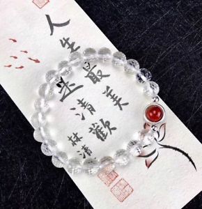 【送料無料】ブレスレット　アクセサリ―　ビーズストレッチブレスレット8mm natural white quartz crystal stretch beads sphere bracelet