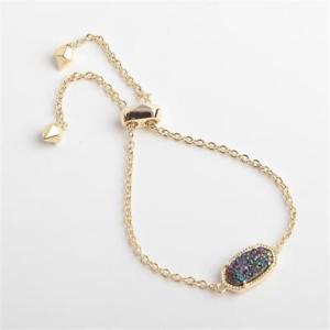 【送料無料】ブレスレット　アクセサリ&mdash;　スコットゴールドマルチカラーチェーンブレスレットkendra scott elaina gold adjustable chain bracelet in multi color drusy｜hokushin