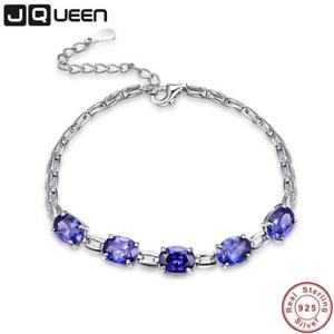 【送料無料】ブレスレット　アクセサリ―　シルバーブレスレットタンザナイトjqueen wedding 925 silver bracelet tanzanite jewelry high quality blue stone