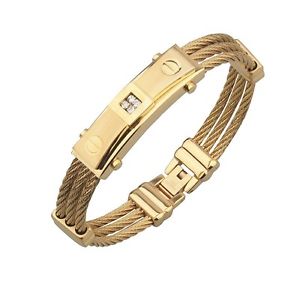 【送料無料】ブレスレット　アクセサリ―　ステンレススチールロプラタpulseras de hombre stainless steel joyas joyera fina chapada en oro plata 925