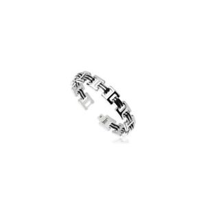 【送料無料】ブレスレット　アクセサリ―　ダブルリンクゴムブレスレットステンレススチールbracelet stainless steel with double links rubber