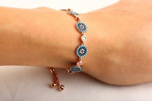 【送料無料】ブレスレット　アクセサリ―　トルコナザルスターリングシルバーテニスブレスレットprotect turkish jewelry nazar 6 evil eye 925 sterling silver tennis bracelet