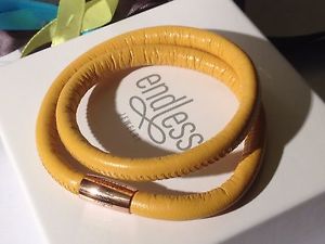 【送料無料】ブレスレット　アクセサリ―　ブレスレットバラスプendless jewelry 38cm yellow bracelet double strand rose clasp rrp 50
