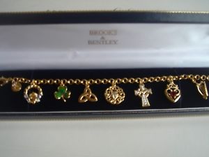 【送料無料】ブレスレット　アクセサリ&mdash;　ブレスレットブルックスベントレーgold plated charm bracelet brooks and bentley｜hokushin
