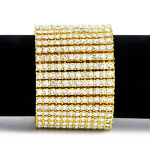 【送料無料】ブレスレット　アクセサリ―　ヒップホップラインストーン1212 rows of fashion hiphop rhinestone bracelet