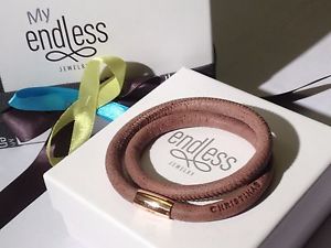 【送料無料】ブレスレット　アクセサリ―　ジュエリー36cmブラウンブレスレットダブルrrp50endless jewelry 36cm brown bracelet double strand rose clasp rrp 50