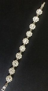 【送料無料】ブレスレット　アクセサリ―　クリスタルフラワースワロフスキーロンドンジェミニクリアブレスレットclear crystal flower swarovski bracelet by gemini of london