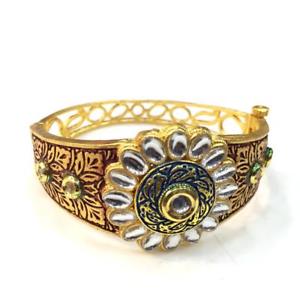 【送料無料】ブレスレット　アクセサリ―　ハンドメイドブレスレットkundan high quality handmade meenakari bracelet qg52578