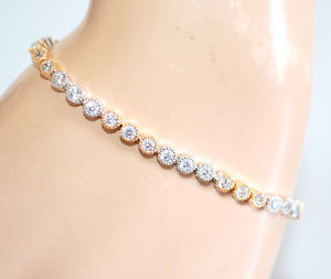 【送料無料】ブレスレット　アクセサリ&mdash;　ゴールドシルバーテニスブレスレットゴールドサークルラインストーンgold silver tennis bracelet gold circles rhinestone crystals bright gift a3｜hokushin