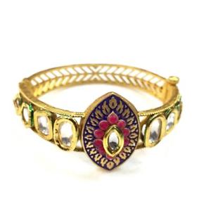 【送料無料】ブレスレット　アクセサリ&mdash;　ハンドメイドブレスレットkundan high quality handmade meenakari bracelet gk94258｜hokushin