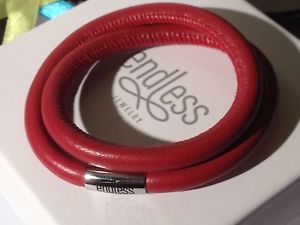 【送料無料】ブレスレット　アクセサリ―　レッドブレスレットシルバークラスプendless jewelry 38cm red bracelet double strand silver clasp rrp 50 20,860円