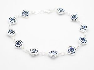 【貨物輸送無料】腕輪 付属品― platinumevil eye kabbalah hamsa charm braceletplatinum silver evil eye kabbalah hamsa charm bracelet