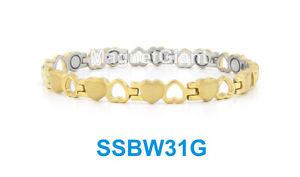 【貨物輸送無料】腕輪 付属品― ゴールド  ステンレス鋼繋がりgold open and close heart  women magnetic stainless steel link bracelet