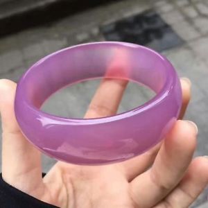 【送料無料】ブレスレット アクセサリ― ピンクポーランドブレスレットミリミリunique beautiful pink agate chalcedony manually polish bracelet 56mm ~ 62 mm