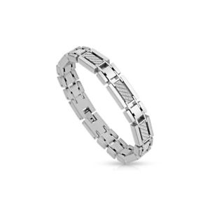 【貨物輸送無料】腕輪 付属品― ブレスレットスチールファイバーカーボンホワイトman bracelet steel fiber carbon white