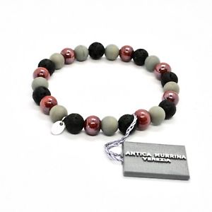 【貨物輸送無料】腕輪 付属品― ブレスレットベネチアムラノガラスbracelet antica murrina venezia man with murano glass and washes br804a10