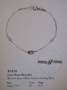 【送料無料】ブレスレット　アクセサリ―　silpadaジュエリー925スターリングブレスレットb2826silpada jewelry love knot 925 sterling silver bracelet retired b2826
