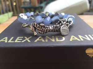 【送料無料】ブレスレット　アクセサリ―　アレックスビンテージビーズシルバーラップnwt alex and ani vintage 66 deep sea navy seahorse beaded silver wrap