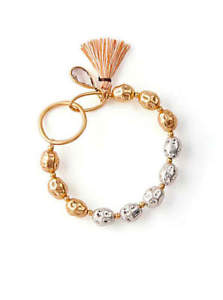 【送料無料】ブレスレット　アクセサリ―　ジルビーズブレスレットjjill gorgeous autumn sunset hammeredmetal beads bracelet nwt