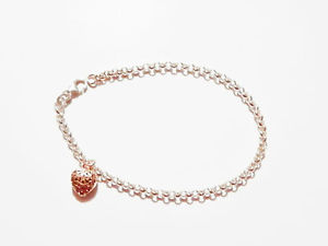 【送料無料】ブレスレット　アクセサリ―　トスカーナシルバーゴールデンハートペンダントブレスレットtuscany 925 silver bracelet 19 cm with golden heart pendant