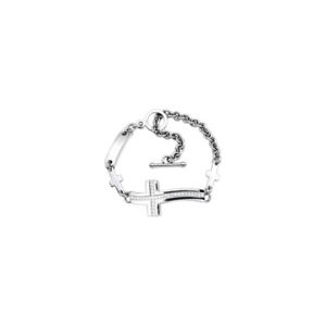 【送料無料】ブレスレット アクセサリ― ブレスレットステンレスクロスbracelet stainless steel cross with gems