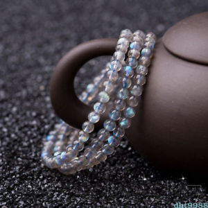 【送料無料】ブレスレット　アクセサリ―　ムーンストーンビーズブレスレットnatural ash moonstone three laps 108 buddhism bead bracelet