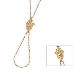 【送料無料】ブレスレット　アクセサリ―　リングブレスレットメッキhand ring bracelet gold plated fatma nine 92016518