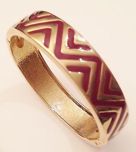 【送料無料】ブレスレット　アクセサリ―　ゴールドカラーブレスレットアールデコエナメルgold coloured bracelet signed rigid wide deco enamel quality 269