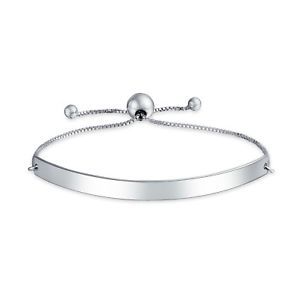 【送料無料】ブレスレット　アクセサリ―　スターリングシルバーバーボロブレスレットadjustable sterling silver bar bolo bracelet