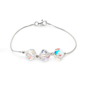 【送料無料】ブレスレット　アクセサリ―　ブレスレットスターリングシルバーlovely bracelet with genuine crystal in 925 sterling silver