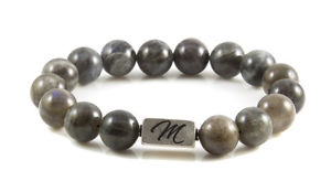 【送料無料】ブレスレット　アクセサリ―　ブレスレットミリスターリングシルバービーズカスタムlabradorite gemstone bracelet large 12mm sterling silver bead custom made