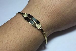 【送料無料】ブレスレット　アクセサリ―　ミリドーブルnos 597ms forstner 120 12k oro lleno corazn doble 7 id placa pulsera 22,350円