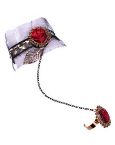 【送料無料】ブレスレット　アクセサリ―　ブレスレットビクトリアロマンチックレッドローズbracelet victorian romantic fishnet and red rose 17,505円