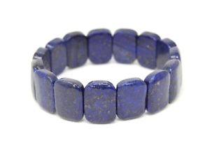 【貨物輸送無料】腕輪 付属品― ラピスラズリブレスレットbeautiful bracelet made of gemstones lapis lazuli インチ rounded rectangle form