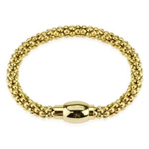 【貨物輸送無料】腕輪 付属品― ゴールドブレスレットステンレススチールバブルgold bracelet stainless steel hollow bubble length 210 粍 wide 6粍