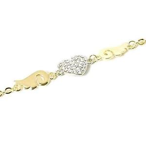 【貨物輸送無料】腕輪 付属品― ブレスレットラインストーンセットハート10x goldtone 75 bracelet with rhinestone set heart