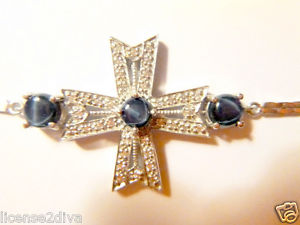 【送料無料】ブレスレット　アクセサリ―　アルジェントポンドエトワールブレスレットargent sterling synthtique etoile bleue zircone croix de malte bracelet w 20,860円