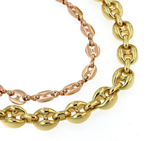 【送料無料】ブレスレット　アクセサリ―　イエローゴールドブレスレットピンクゴールドメンズレディースyellow gold bracelet navy or pink doubl or gold mens ladies jewelry gift