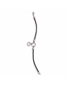 【送料無料】ブレスレット　アクセサリ―　マヌエルステンレススチールレザーブレスレット manuel zed stainless steel leather bracelet