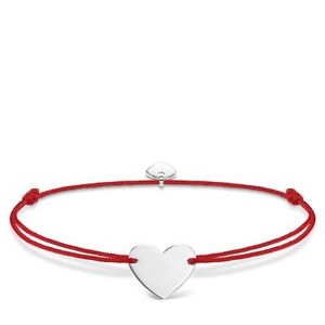【貨物輸送無料】腕輪 付属品― トーマススターリングシルバーハートレッドブレスレットgenuine thomas sabo little secrets sterling silver heart red bracelet ls006