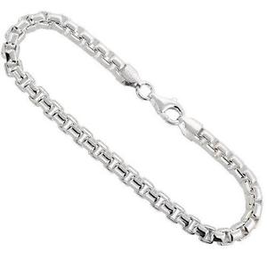 【送料無料】ブレスレット　アクセサリ―　スターリングシルバーラウンドボックスチェーンブレスレットニッケルフリーイタリア 17,986円