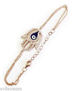 【送料無料】ブレスレット　アクセサリ―　ブレスレットファッションジュエリー＃sterling silver hamsa hand evil eye bracelet womens fashion jewelry 9054