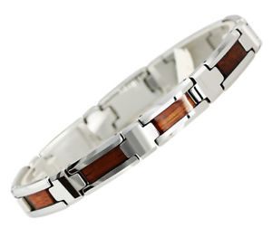 【送料無料】ブレスレット　アクセサリ―　タングステンカーバイドブレスレットtungsten carbide koa wood bracelets tub8001