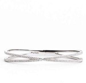 【送料無料】ブレスレット　アクセサリ―　ヒンジクロスブレスレットnadri pav hinge crossover bracelet in silver