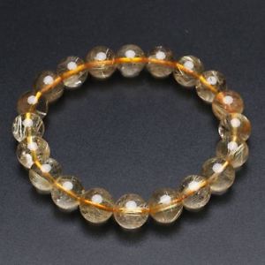 【送料無料】ブレスレット　アクセサリ―　101mmゴールドチタンルチルブレスレットgra051101mm natural gold titanium rutilated quartz crystal beads bracelet gra051