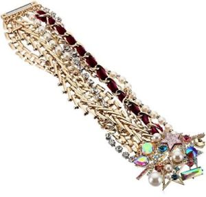 【送料無料】ブレスレット　アクセサリ―　betsey johnson celestial star multi strand magnetic braceletbetsey johnson celestial star multi strand magnetic bracelet