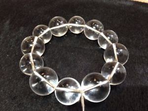 【送料無料】ブレスレット　アクセサリ―　ラウンドシェイプクリスタルクオーツストレッチブレスレット18mm round shape crystal quartz stretch bracelet, 75