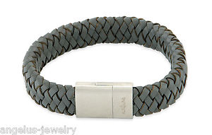 【送料無料】ブレスレット　アクセサリ―　alrauneブレスレット19cmグレーステンレスソレノイド104821alraune, leather bracelet extreme 19 cm, grey, stainless steelsolenoid, 104821 29,800円