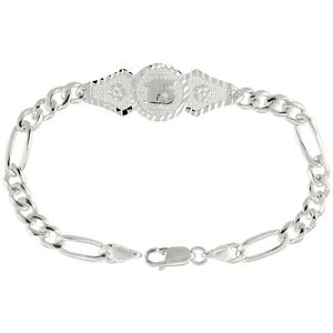 【送料無料】ブレスレット　アクセサリ―　スターリングフィガロブレスレット listingargent sterling quinceanera 15 figaro bracelet lien