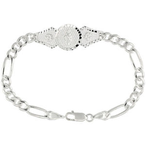 【送料無料】ブレスレット　アクセサリ―　インチセントジュードフィガロリンクブレスレット listing7 inch sterling silver stjude figaro link bracelet